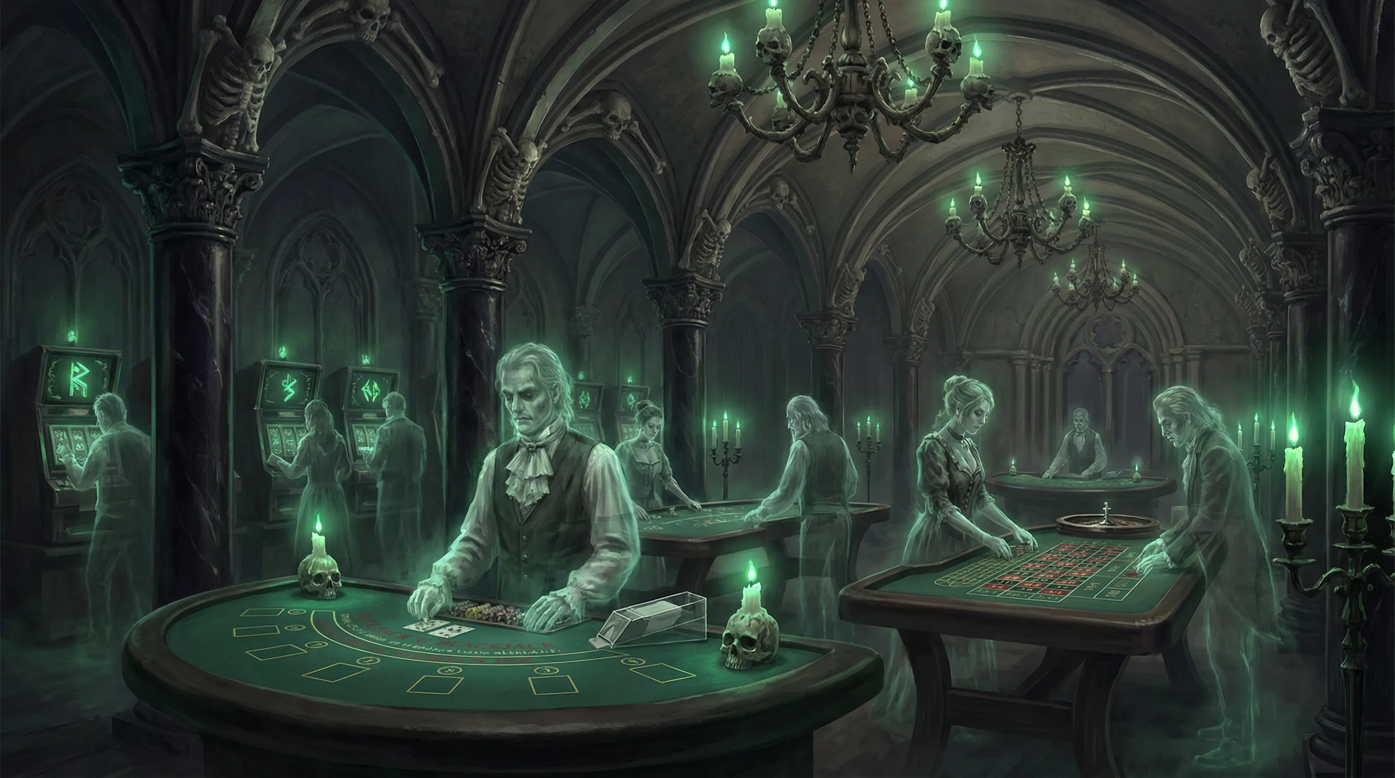 Salão de cassino ao vivo com dealers e mesas de jogos